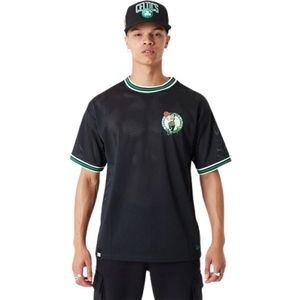 New Era, Tops, Heren, Zwart, XS, Zwarte Celtics NBA Mesh Tee