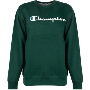 Champion, Sweatshirts & Hoodies, Heren, Groen, 2Xl, Katoen, Klassieke Ronde Hals Trui