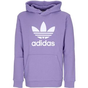 Adidas, Sweatshirts & Hoodies, Heren, Paars, M, Katoen, Klassieke Trefoil Hoodie Lichtgewicht Sweatshirt