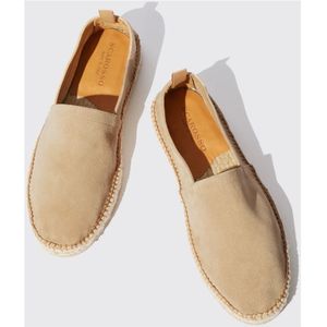 Scarosso, Schoenen, Heren, Beige, 44 EU, Linnen, Beige Suede Espadrilles