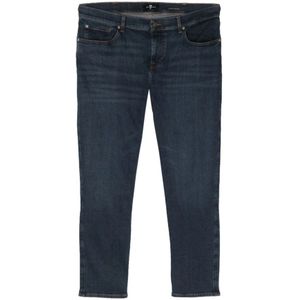 7 For All Mankind, Slim-fit Jeans Blauw, Heren, Maat:W32