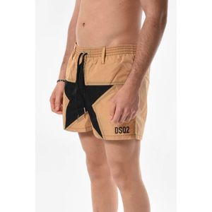 Dsquared2, Badkleding, Heren, Beige, L, Boxershorts met sterinzetstuk