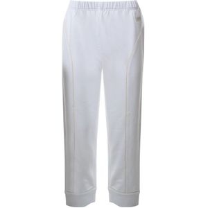 Stella McCartney, Broeken, Dames, Wit, XS, Katoen, Katoenmix Joggingbroek