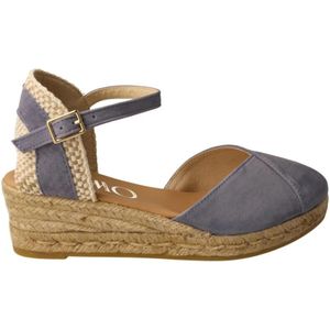 Gaimo, Blauwe V-hals Espadrille voor vrouwen Blauw, Dames, Maat:37 EU