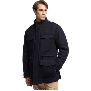 Brooks Brothers, Harris Tweed Field Jacket Blauw, Heren, Maat:L