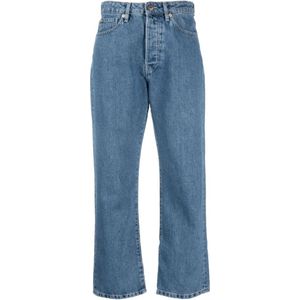 3X1, Jeans, Dames, Blauw, W30, Katoen, Donkerblauwe Cropped Leg Jeans
