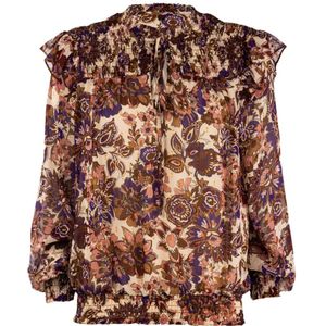 Liu Jo, Blouses & Shirts, Dames, Veelkleurig, S, Polyester, Elegante Blouse Lange Mouw Multicolor