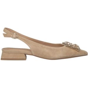 Alma EN Pena, Schoenen, Dames, Beige, 40 EU, Leer, Platte schoenbroche