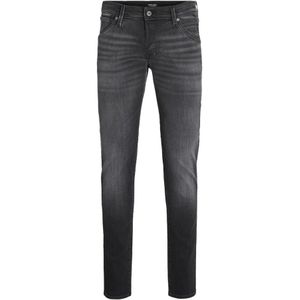 Jack & Jones, Jeans, Heren, Zwart, W27 L32, Leer, Moderne Slim-fit Jeans