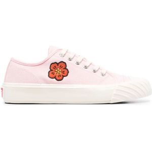 Kenzo, Schoenen, Dames, Roze, 36 EU, Boke Flower Canvas Sneakers