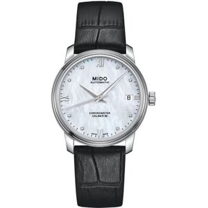 Mido, Accessoires, Dames, Wit, ONE Size, Chronometer Dames Diamant Horloge