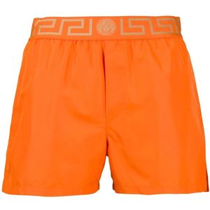 Versace, Poly Golfo Zwembroek Oranje, Heren, Maat:XL