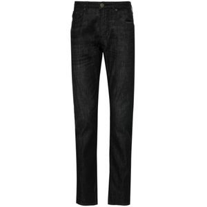 Emporio Armani, Slim-fit Jeans Zwart, Heren, Maat:W32