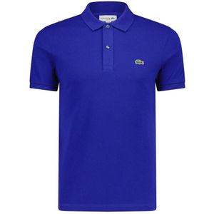 Lacoste, Tops, Heren, Blauw, L, Katoen, Logo Slim-Fit Polo Shirt
