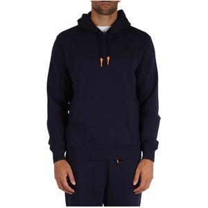 Sun68, Sweatshirts & Hoodies, Heren, Blauw, L, Katoen, Hoodie met reliëf logo print