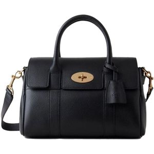 Mulberry, Kleine Bayswater Satchel, Zwart Zwart, Dames, Maat:ONE Size