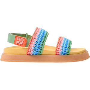 Hoff, Multicolor Gevlochten Sandaal Memory Foam Technologie Veelkleurig, Dames, Maat:37 EU