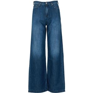 Roy Roger's, Wijde Pijp Denim Jeans Blauw, Dames, Maat:W30