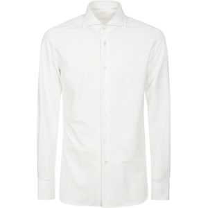 Xacus, Overhemden, Heren, Wit, XL, Wit Overhemd Regular Fit Kraag Manchetten