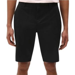 Dickies, Korte broeken, Heren, Zwart, W28, Zwarte Slim Fit Casual Shorts