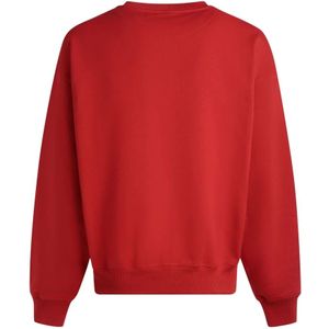 Bally, Sweatshirts & Hoodies, Heren, Rood, M, Katoen, Logo Sweatshirt