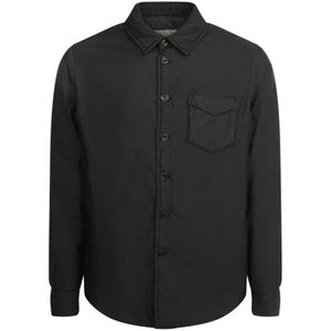 Original Vintage, Overhemden, Heren, Zwart, XL, Katoen, Casual Shirts