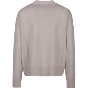 Fabiana Filippi, Truien, Dames, Grijs, XS, Wol, Gezellig Gebreide Pullover Sweater