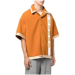 Just Don, Jassen, Heren, Oranje, M, Katoen, Vilt Oversized Shirt Oranje Multicolor Print