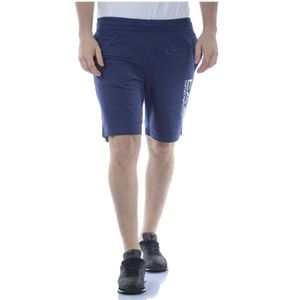 Emporio Armani Ea7, Korte broeken, Heren, Blauw, M, Katoen, Shorts