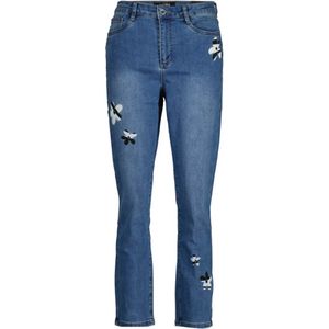 Joseph Ribkoff, Jeans, Dames, Blauw, L, Slim-fit Cropped Jeans