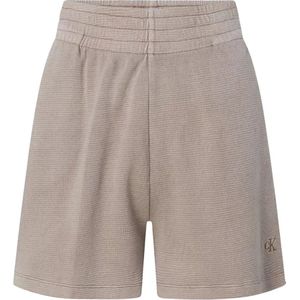 Calvin Klein, Relaxed korte broek shorts lichtbruin Beige, Dames, Maat:XS
