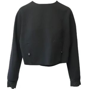 Yves Saint Laurent Vintage, Pre-owned, Dames, Zwart, M, Wol, Pre-owned Wool tops