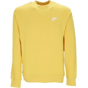 Nike, Sweatshirts & Hoodies, Heren, Geel, XL, Katoen, Vivid Crewneck Sweatshirt Lange Mouw