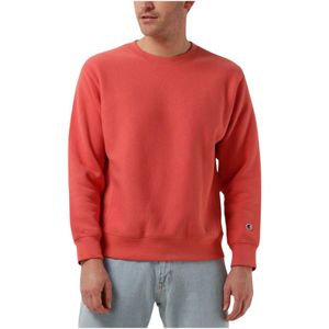 Champion, Sweatshirts & Hoodies, Heren, Rood, S, Katoen, Crewneck Sweatshirt voor Heren