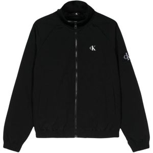 Calvin Klein Jeans, Zwarte Sweatshirts voor Mannen Zwart, Heren, Maat:M