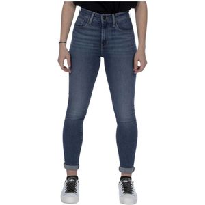 Levi's, Jeans 721 High Rise Skinny Blauw Blauw, Dames, Maat:W25