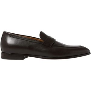 Scarosso, Marzio Loafers: Handgemaakte Italiaanse Penny Loafers Bruin, Heren, Maat:42 EU