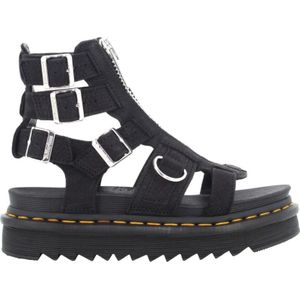 Dr. Martens, Schoenen, Dames, Zwart, 37 EU, Leer, Houtskool Grijs Nubuck Sandalen