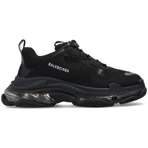 Balenciaga, Schoenen, Heren, Zwart, 46 EU, Polyester, Triple S Clear Sole Sportschoenen