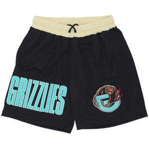 Mitchell & Ness, NBA Team Vintage Logo Basketbalshorts Zwart, Heren, Maat:L