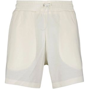Moncler, Korte broeken, Dames, Beige, XS, Katoen, Katoenen casual shorts effen kleur