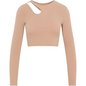 Wolford, Warm Lange Mouwen Top Beige, Dames, Maat:S