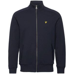 Lyle & Scott, Sweatshirts & Hoodies, Heren, Blauw, S, Katoen, Donkerblauwe Track Top Sweater