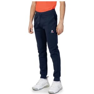 le coq sportif, Blauwe effen broek met voorzakken Blauw, Heren, Maat:S