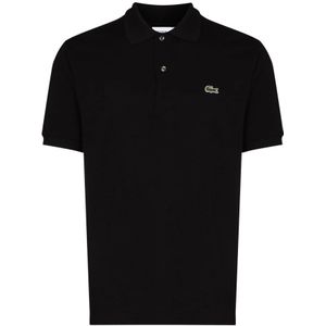 Lacoste, Polo Shirt met Logo Detail Zwart, Heren, Maat:S
