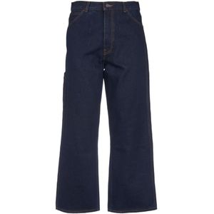 Levi's, Blauwe Skate Crop Carpenter Jeans Blauw, Heren, Maat:W29