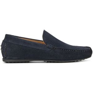 Stefano Lauran, Schoenen, Heren, Blauw, 45 EU, Suède, Blauwe Loafers