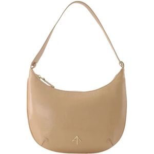 Manu Atelier, Tassen, Dames, Beige, ONE Size, Leer, Leather shoulder-bags