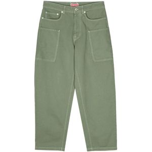 Kenzo, Jeans, Heren, Groen, W30, Denim, Cargo Denim Broek geïnspireerd door US Marines