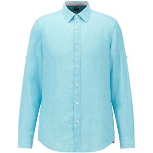 Hugo Boss, Overhemden, Heren, Blauw, M, Formeel overhemd
